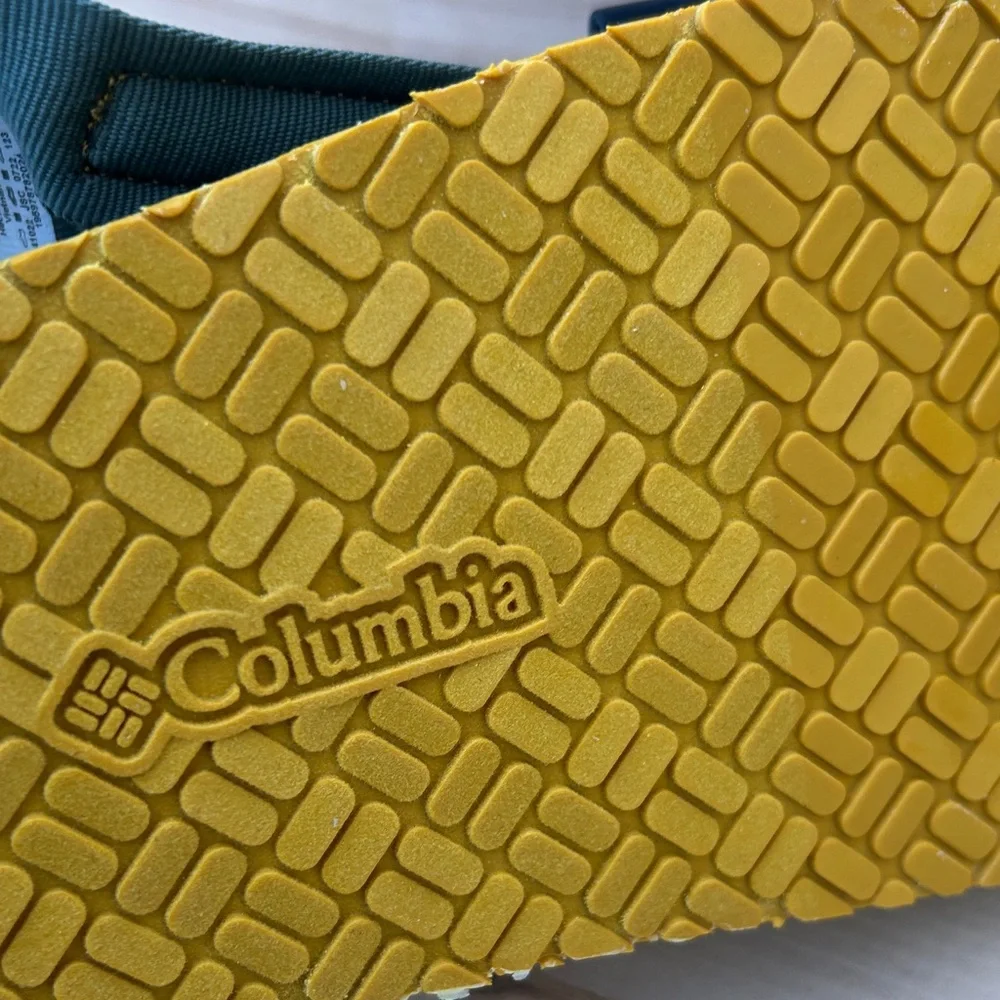 Columbia Mens Breaksider Sandal Mosstone Golden Yellow BM0486-302 Size 12 NWT